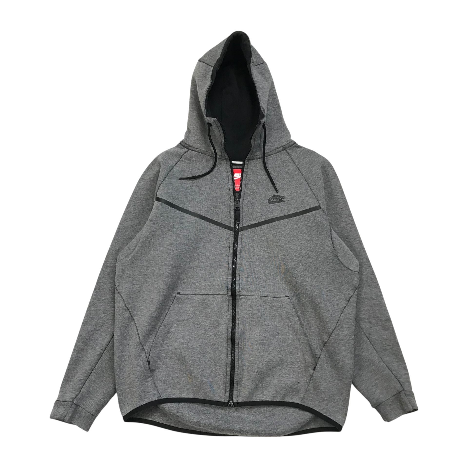 Nike Sportswear Tech Fleece Hoodie Large L Mens Gray Full Zip Sweatshirt Jacket