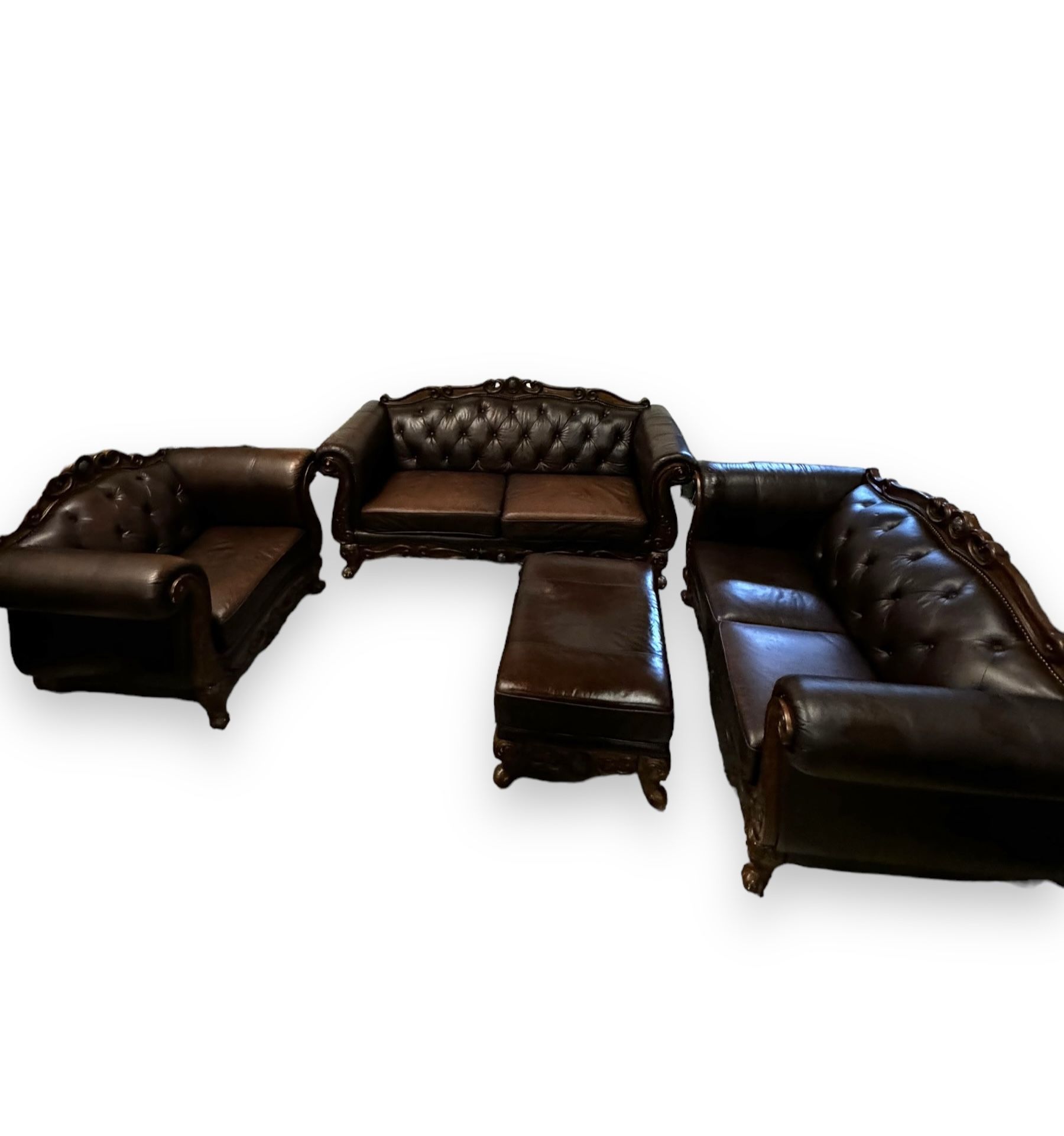 Brown leather sofa couch set Ashley Furniture