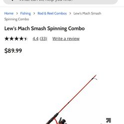 Lew's Mach Smash 300 Spin 7 ft M Spinning Rod and Reel Combo