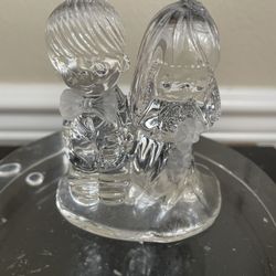 Precious Moments Lead Crystal Figurine Wedding 3.5”