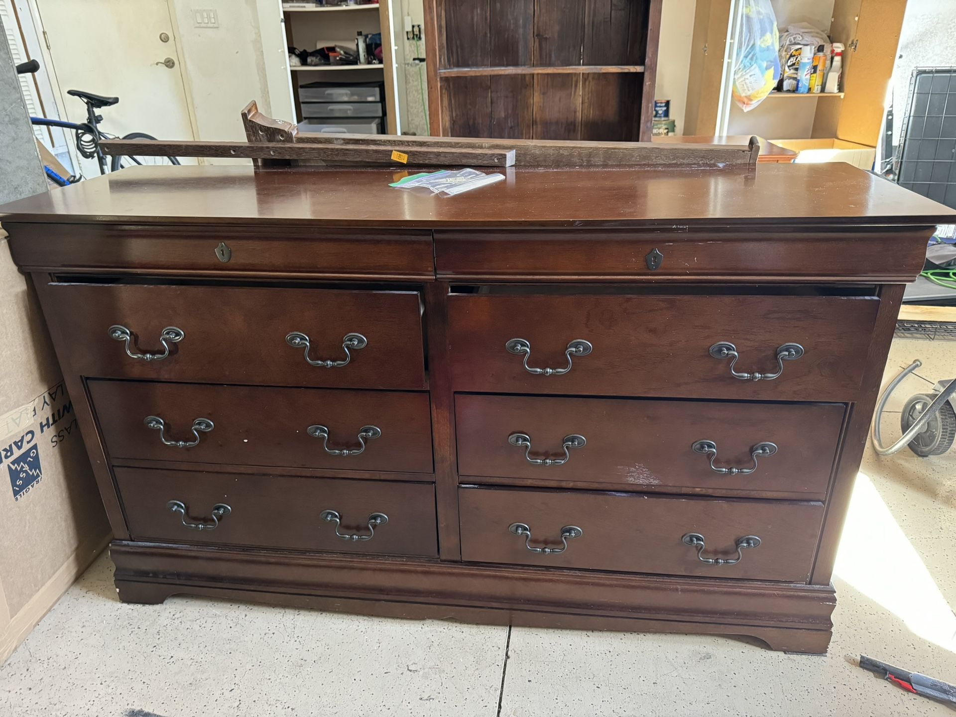 Dresser with mirror