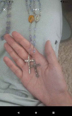 Catholic Rosary with Crucifix and Medal