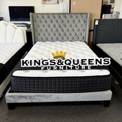 New Queen Bed Frame With Mattress 