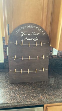 Wedding seating chart height 25 inches 18 inches wide