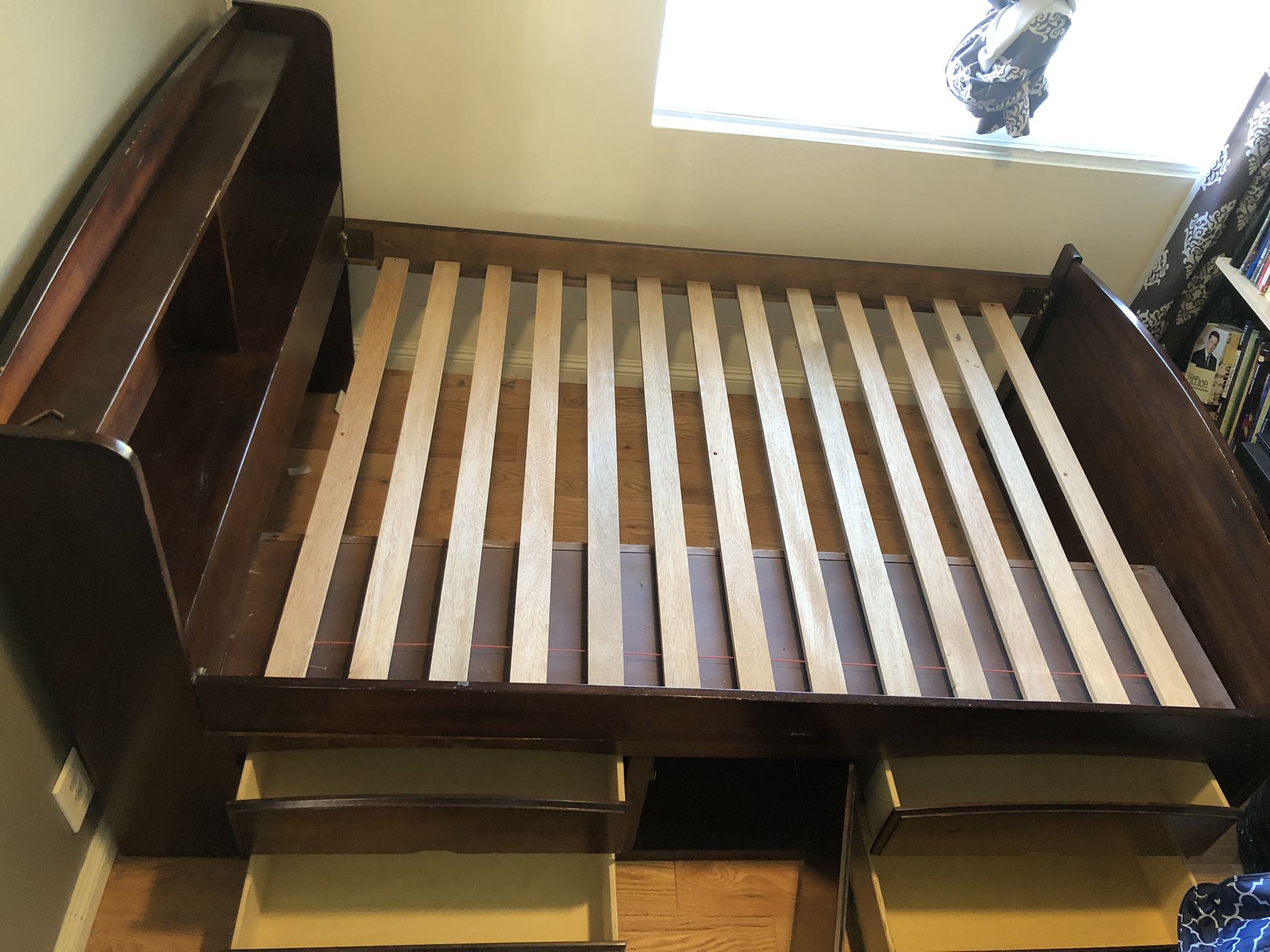 Bed Frame  with drawers and storage.