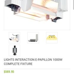 1000 Watt Papillion Grow Light Fixture