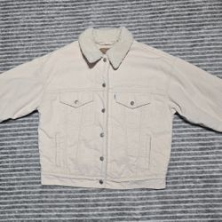 Button-Up Oversized LEVI'S Collared Sherpa Jacket 