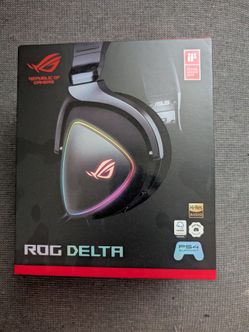 ASUS ROG Delta RGB Gaming Headset complete with original retail packaging and all original accessories
