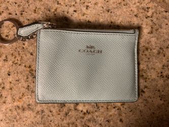 Coach change coin purse wallet baby blue