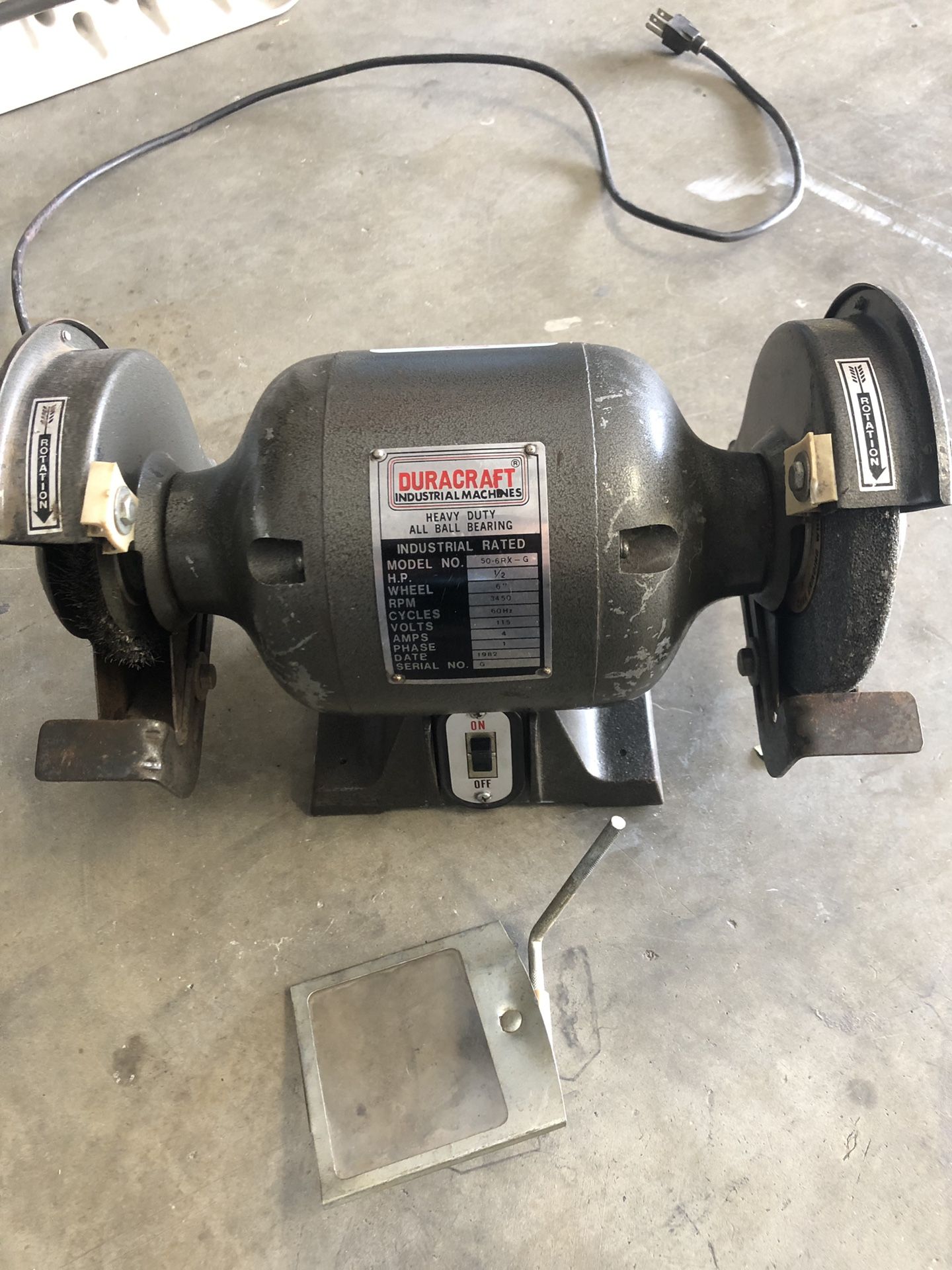 duracraft industrial machines bench grinder