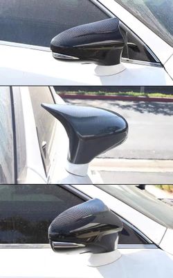 Brand New 2014-2020 LEXUS IS200 IS300 IS350 IS250 M HORN STYLE REAL CARBON FIBER SIDE MIRROR COVER CAP