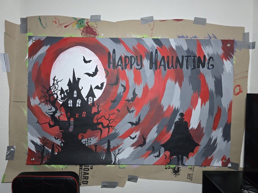 Hand Painted Halloween Banners 