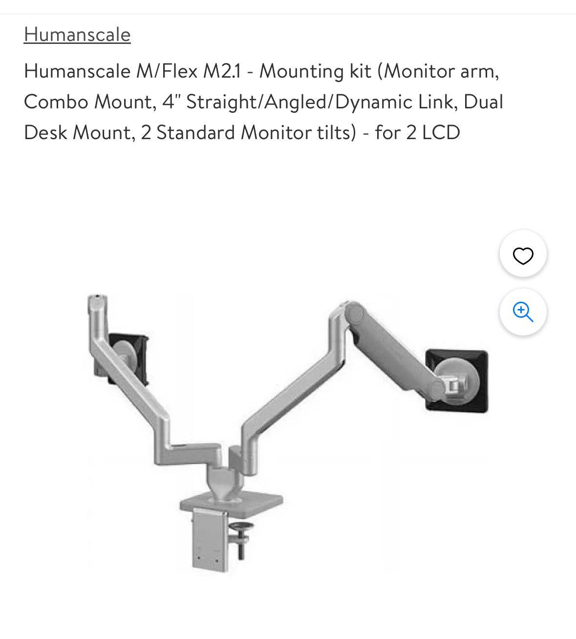 Dual Monitor Mounting Kit