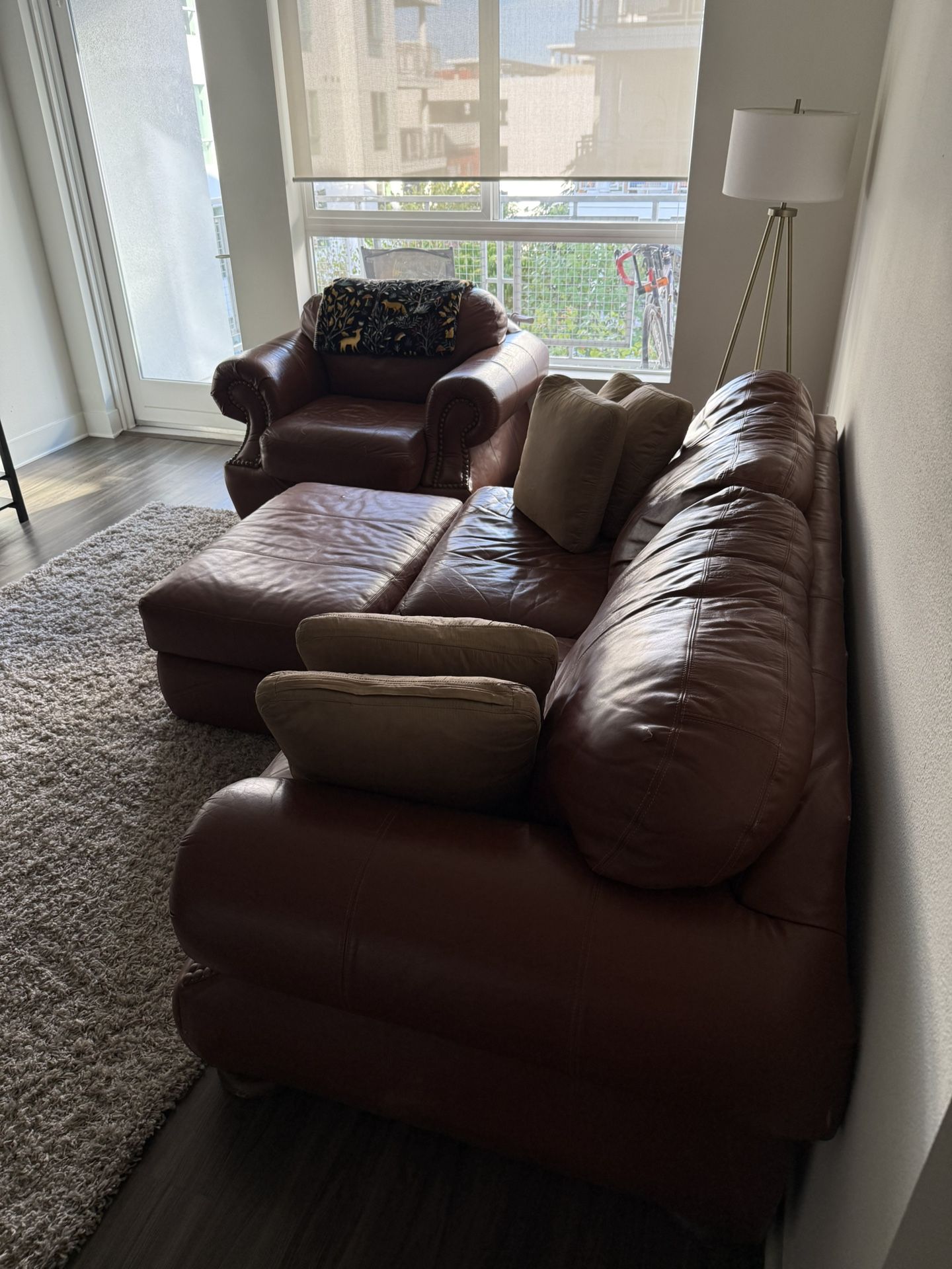 Leather Sofa Set