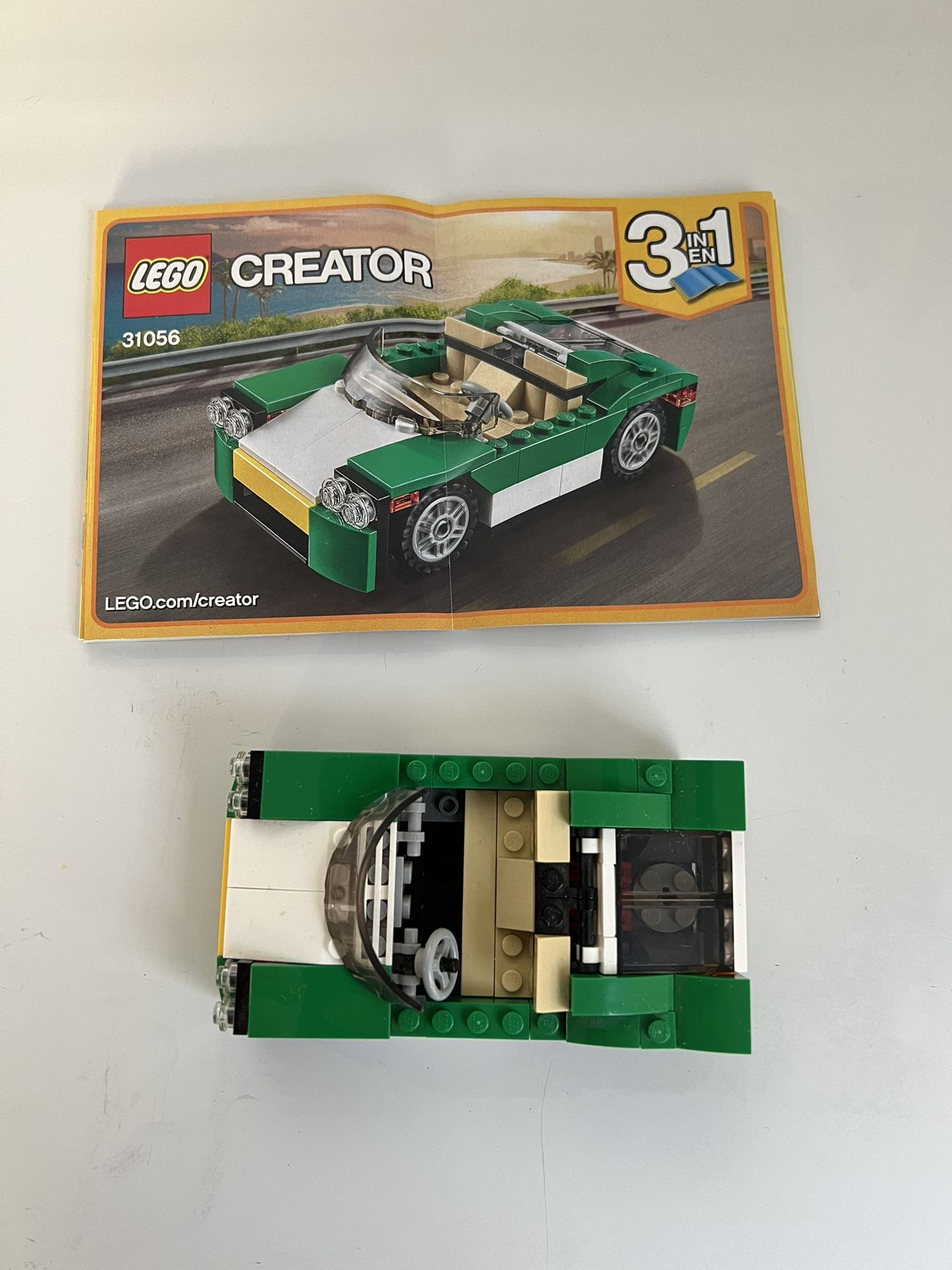 Lego City 31056 3 In 1 Set. Green Cruiser Car Vehicle