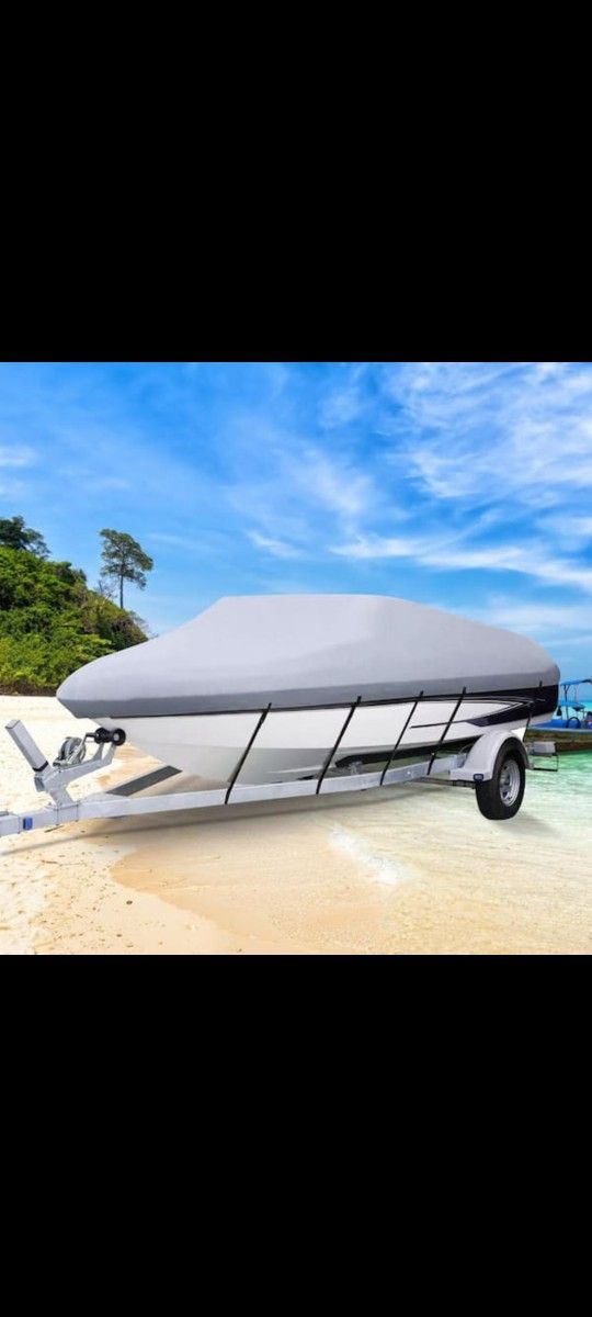 600D Boat Cover 16-18ft Gray Color. NEW.