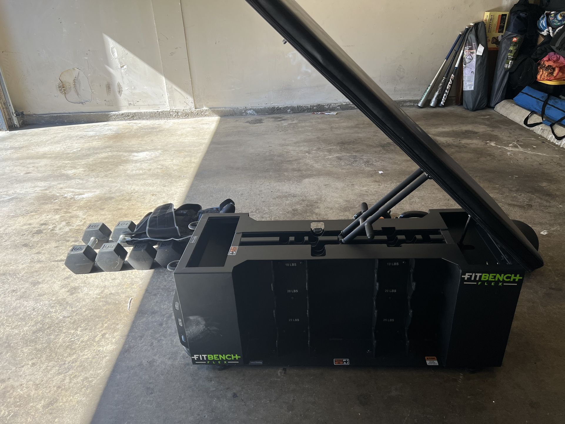8 Months Old Fitbench Flex Bench With Weights