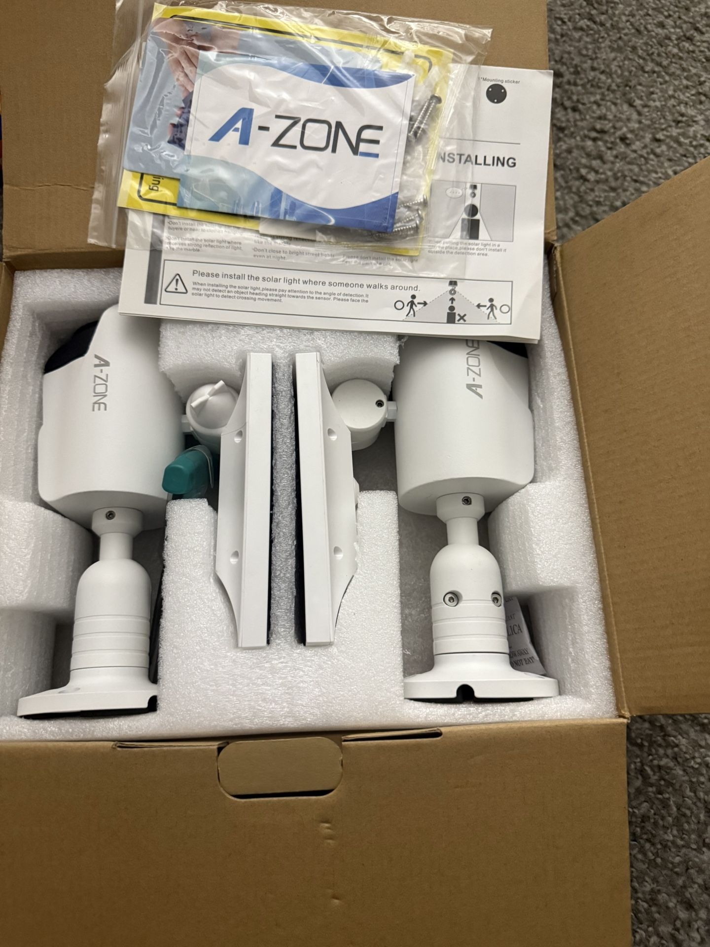 NEW in Box Pair of A-Zone LED Solar