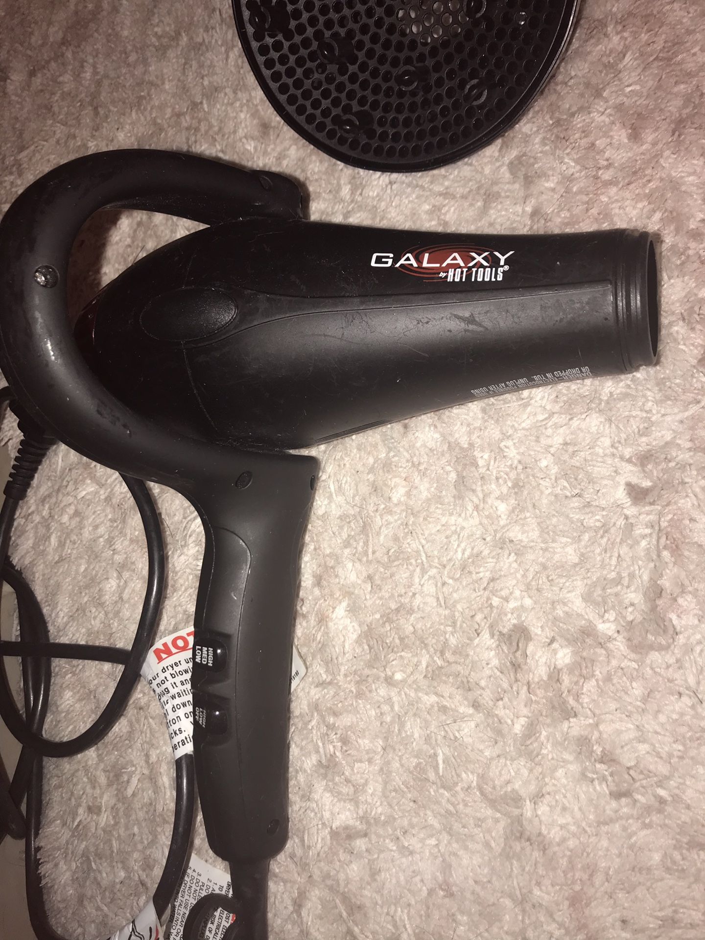 Hot tools Galaxy hair dryer with defuser attachment