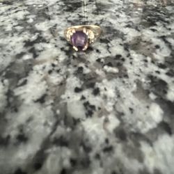 14k amethyst ring size 6