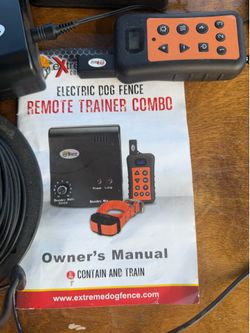 Electric dog fence trainer combo