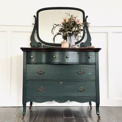 Vintage Vanity / Dresser With Mirror