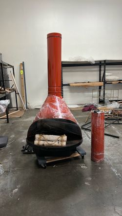 Mid Century indoor outdoor fireplace $300