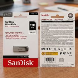 SanDisk Ultra Flair 128GB USB 3.0 Flash Drive - Brand New/Sealed