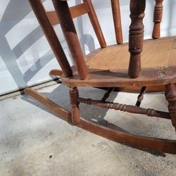 Antique Solid Wood Rocking Chair