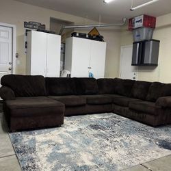 Sectional Sofa Couch Chaise Brown Local Delivery Available 🚚