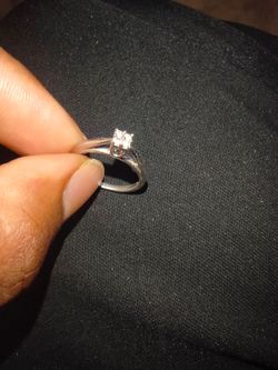 Platenaire (SK9) Silver & Platinum Cluster Diamond Ring - Size 7