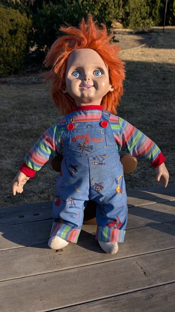 Childs Play Good Guys Chucky Doll Plush and Plastic Vintage Style 24 Inch Horror
