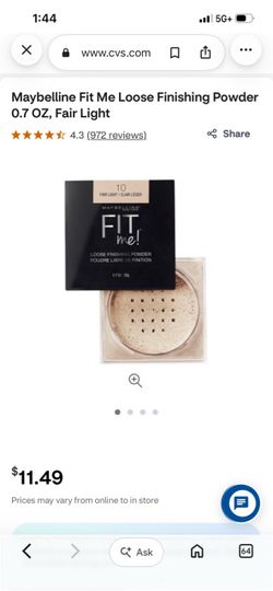 Maybelline Fit Me Loose Finishing Powder x4 – Shade 10 Fair Light