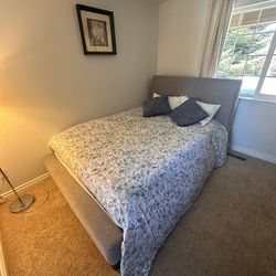 Upholstered Grey Bed Frame