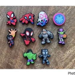 Spidey & friends, croc charms bundle