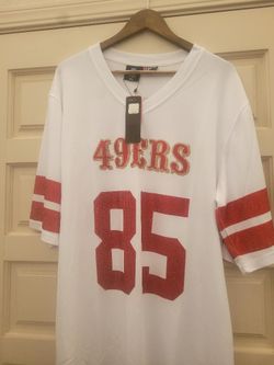 Brand New Women's San Francisco 49ers Kittle Crystal V-Neck Tunic