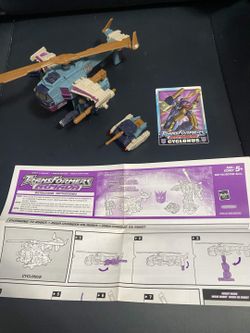 Complete 2002 Transformers Armada Cyclonus Helicopter Crumplezone Comic Manual