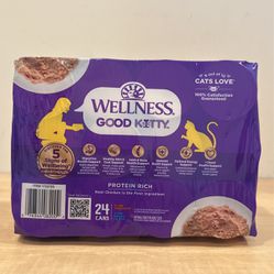 Wellness Good Kitty pate cat food 24 x 3 oz cans 