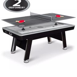  2-in-1 Air Hockey Table with Table Tennis Top