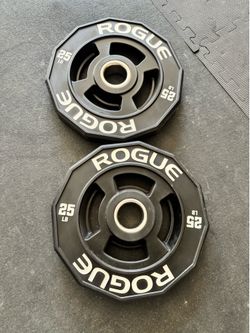 Two 25lb Rogue Barbell Plates