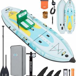 11'6''x42'' Extra Wide Inflatable Fishing Paddle Board for Adults ZLX