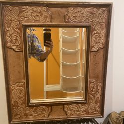 Vintage Wooden Mirror 