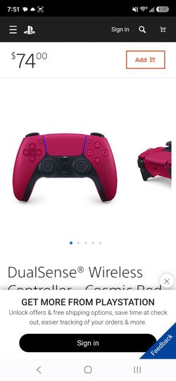 PS5 DualSense Wireless Controller Cosmic Red
