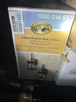 Hampton bay set of exterior wall lantern 