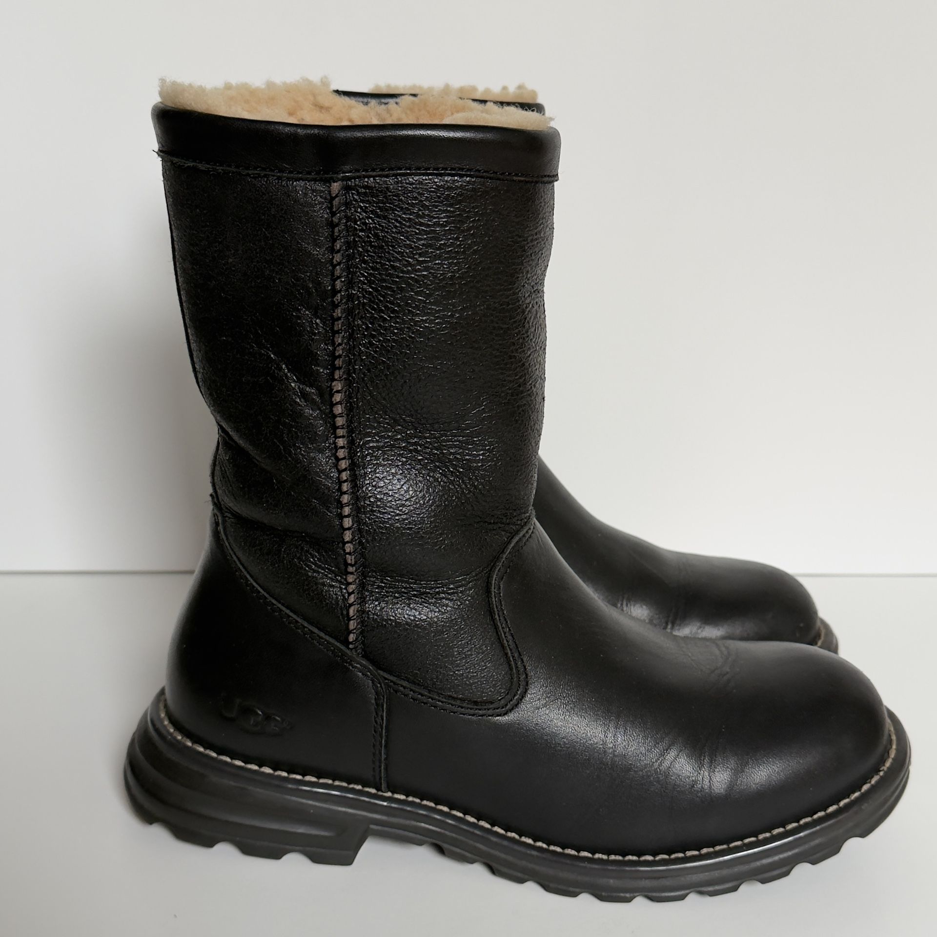 Leather, Black UGG Boots, Us Size 8