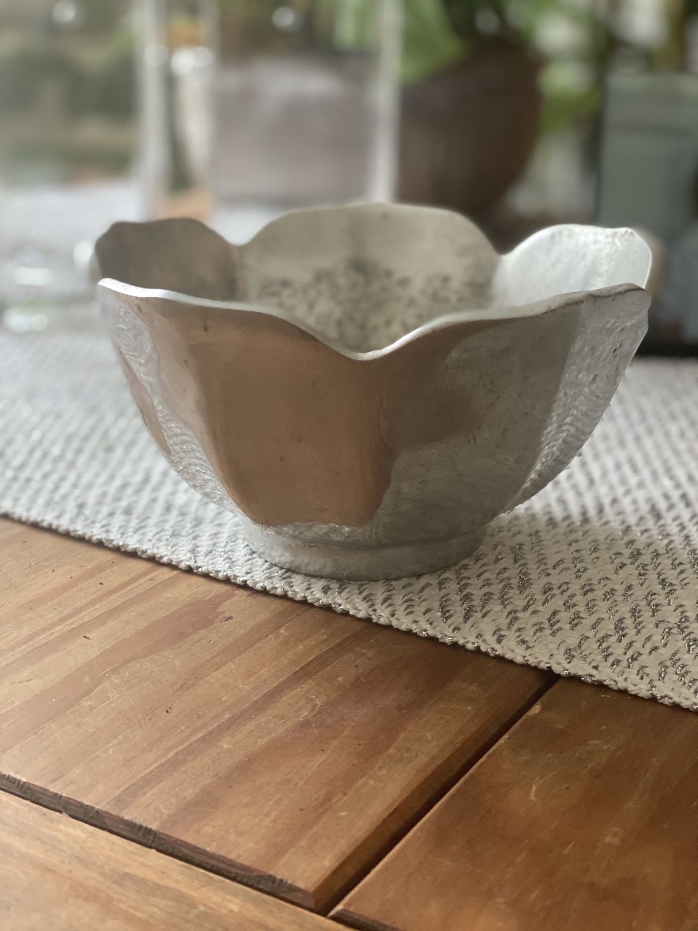 7” pewter like bowl with good weight