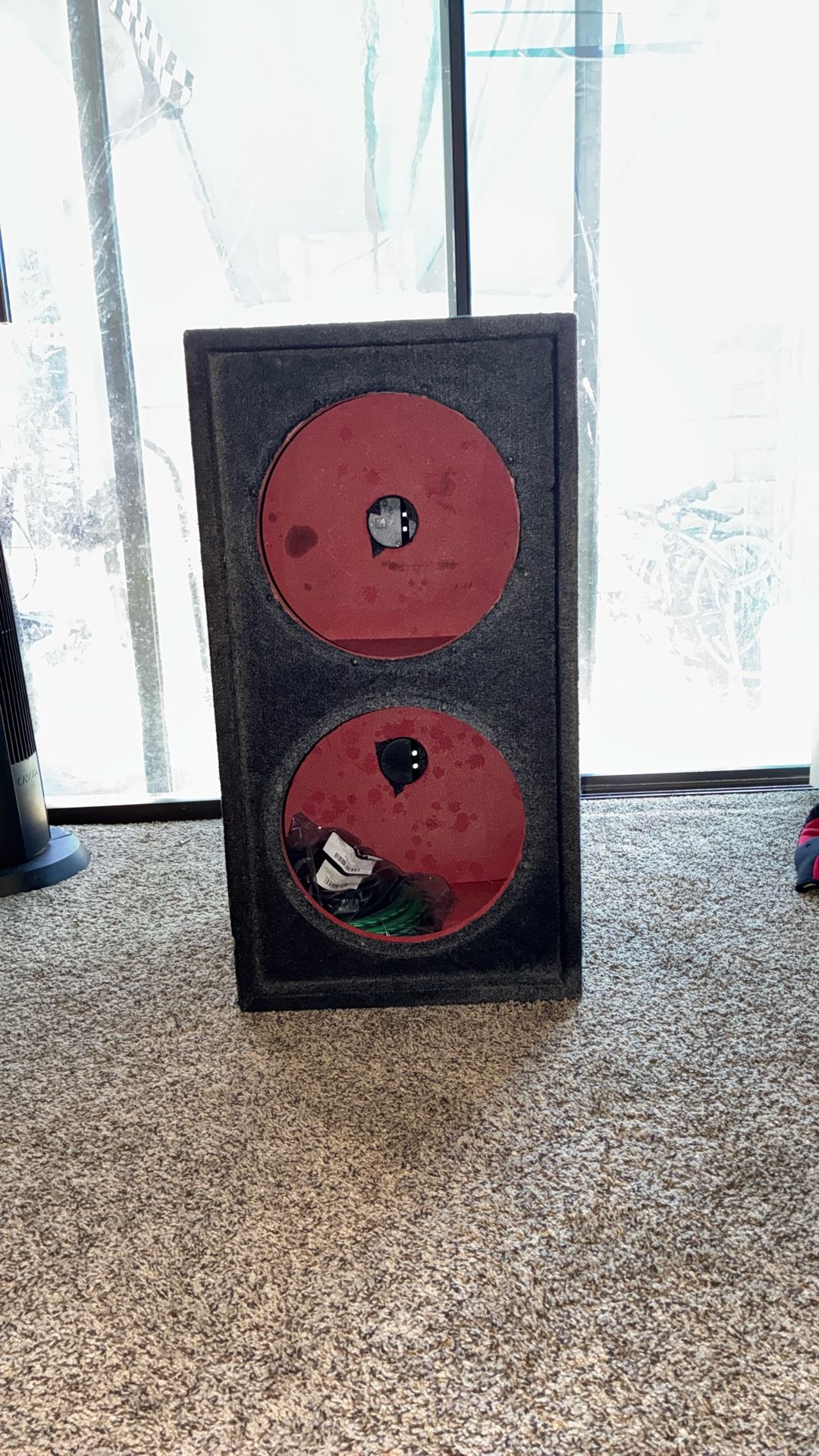 2 Empty Woofer Speaker Box