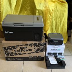 COMBO CAMPING MOBILE FREEZER  21QT AC/DC +300WPORTABLE POWER STATION