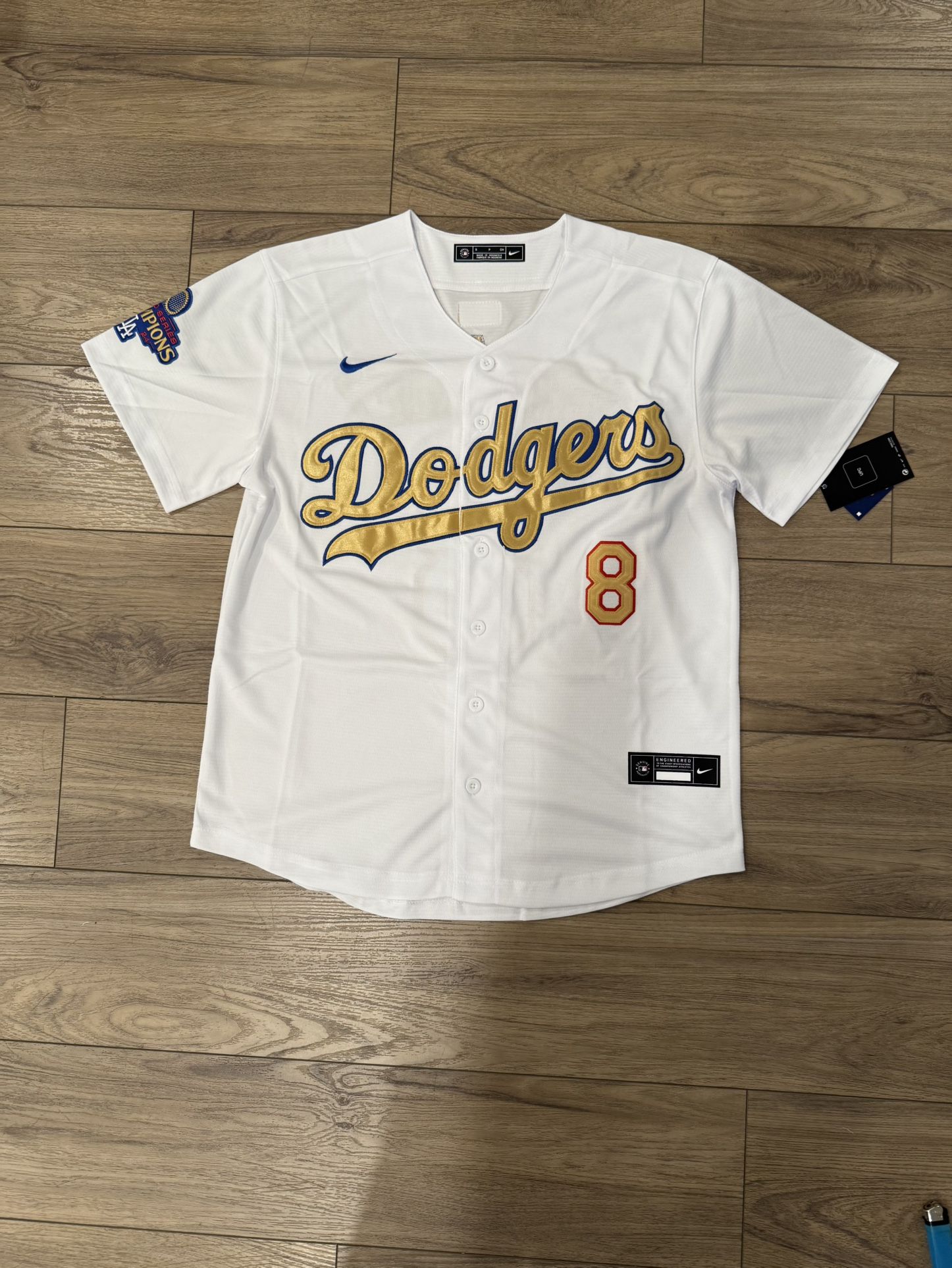 Men's Los Angeles Dodgers Kike Hernandez White 2025 Gold Collection Limited Jersey, S To 3Xl