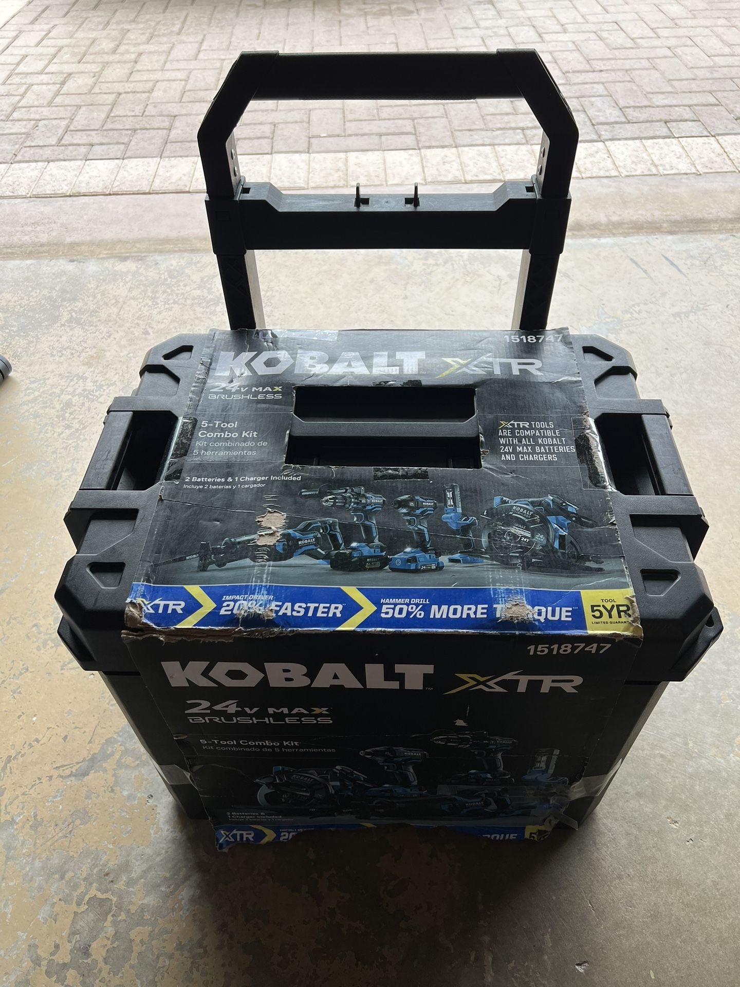 BRAND NEW Kobalt XTR 24V MAX Brushless 5-Tool Combo Kit Model #1518747